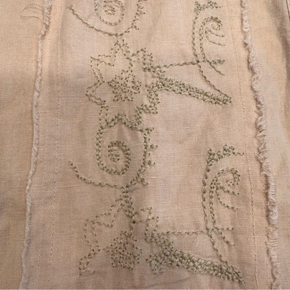 B52 Women’s Collared 1/2 Button Up Pullover Blouse Linen Tan Sz XXL NWT - Picture 8 of 12